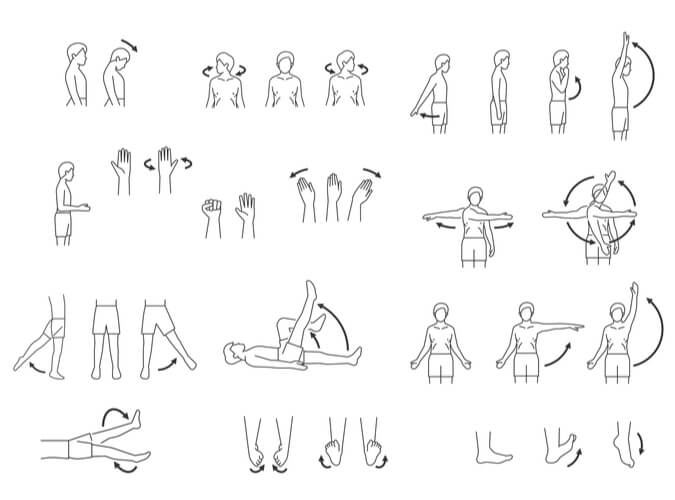 Various human vectors portraying before and after stances for muscle movements
